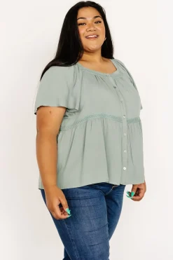 Baltic Born blouses + shirts|EXTENDED SIZING|Unity Button Up Top | Sage