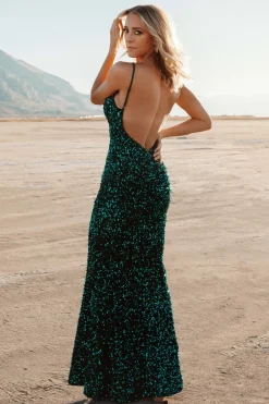Baltic Born embellished + sequined|Valdez Sequin Gown | Topaz