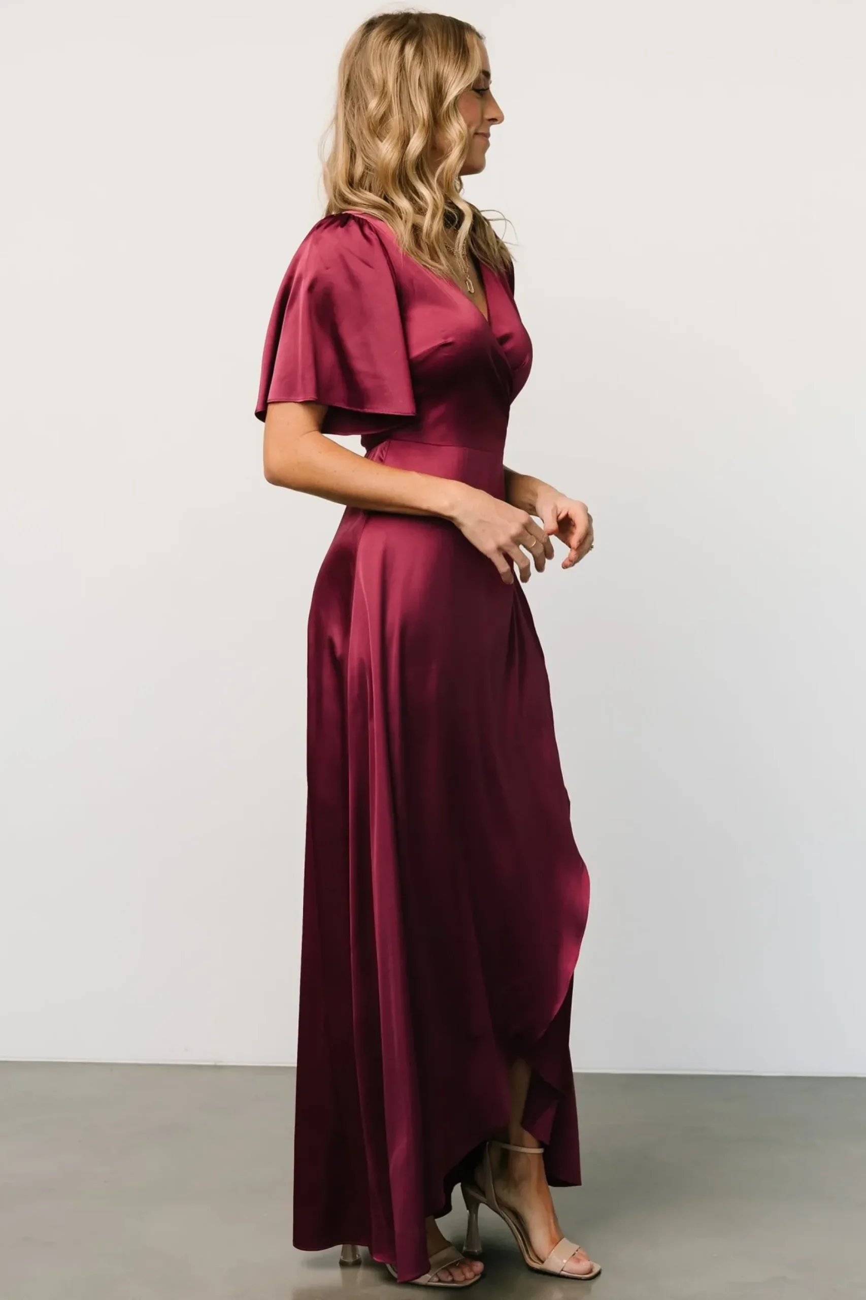 Baltic Born maxi dresses|WEDDING SUITE|Vara Satin Maxi Wrap Dress | Mulberry