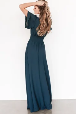 Baltic Born WINTER ESSENTIALS|Verona Smocked Maxi Dress | Topaz
