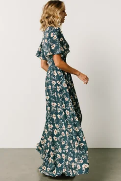 Baltic Born WINTER ESSENTIALS|Verona Smocked Maxi Dress | Slate Floral