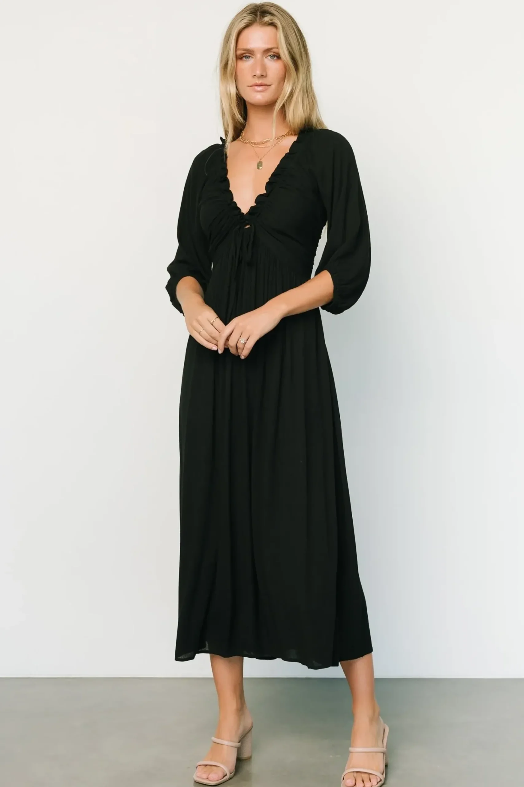 Baltic Born midi dresses|Vicki Midi Dress | Black