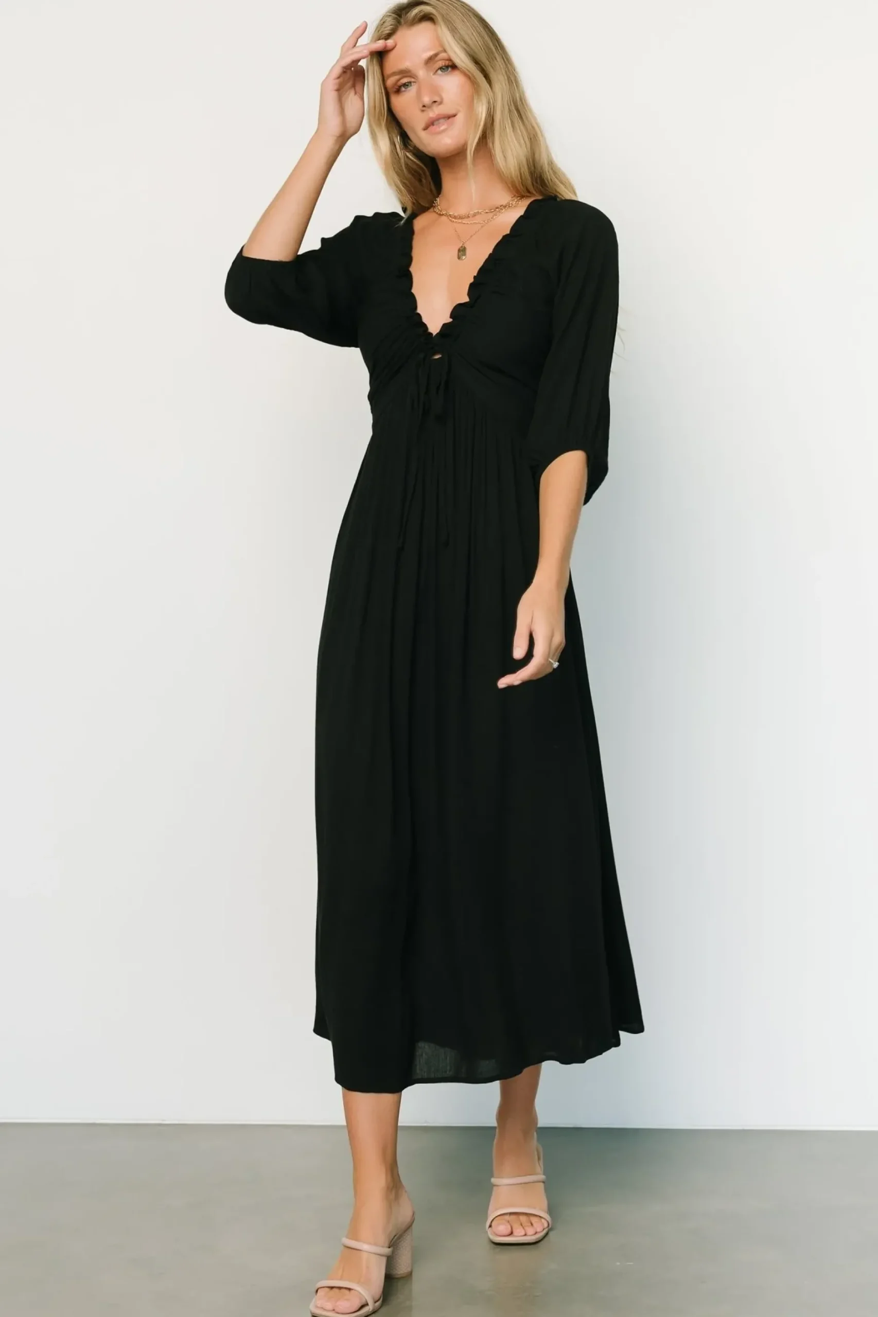 Baltic Born midi dresses|Vicki Midi Dress | Black