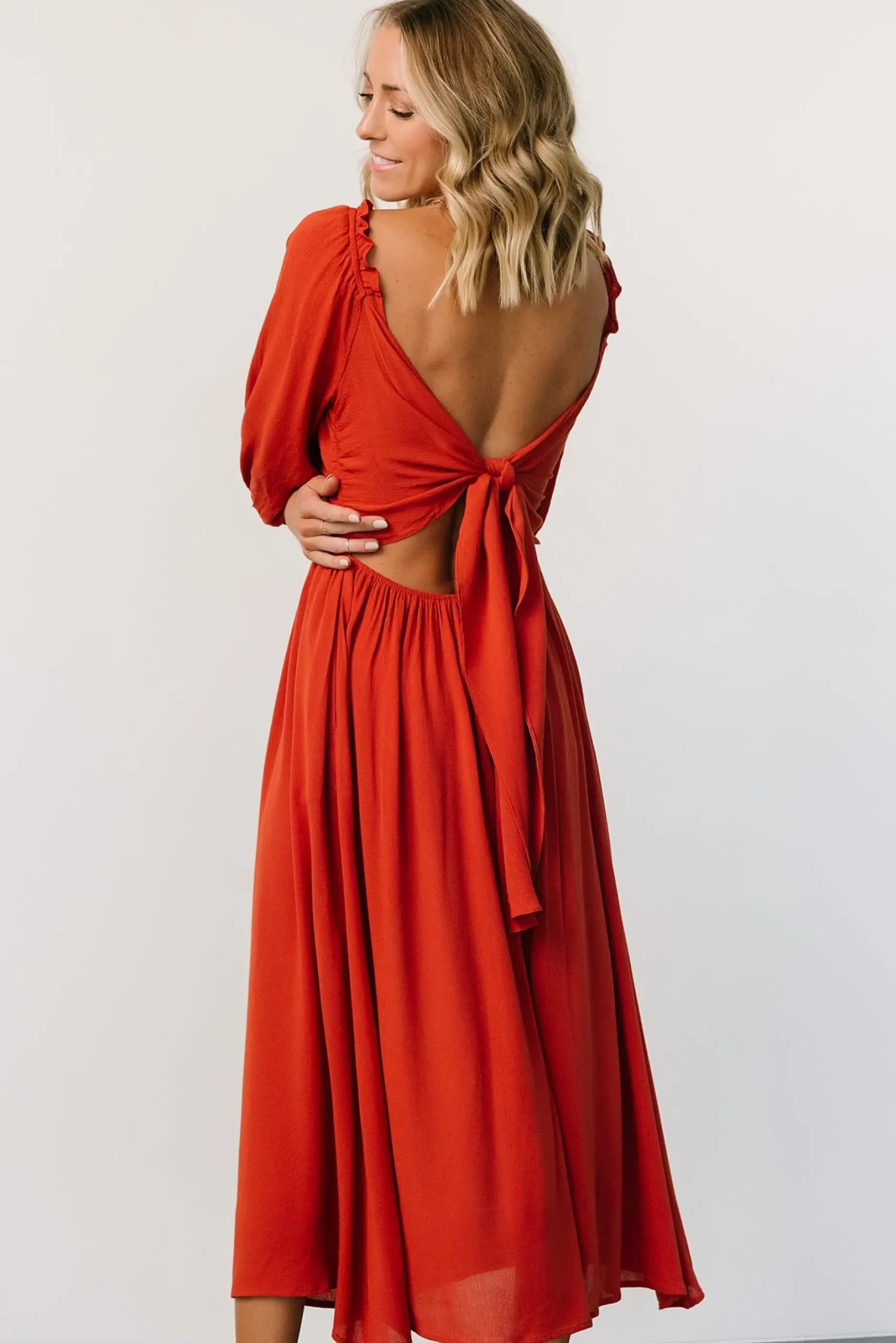 Baltic Born midi dresses|Vicki Midi Dress | Rust