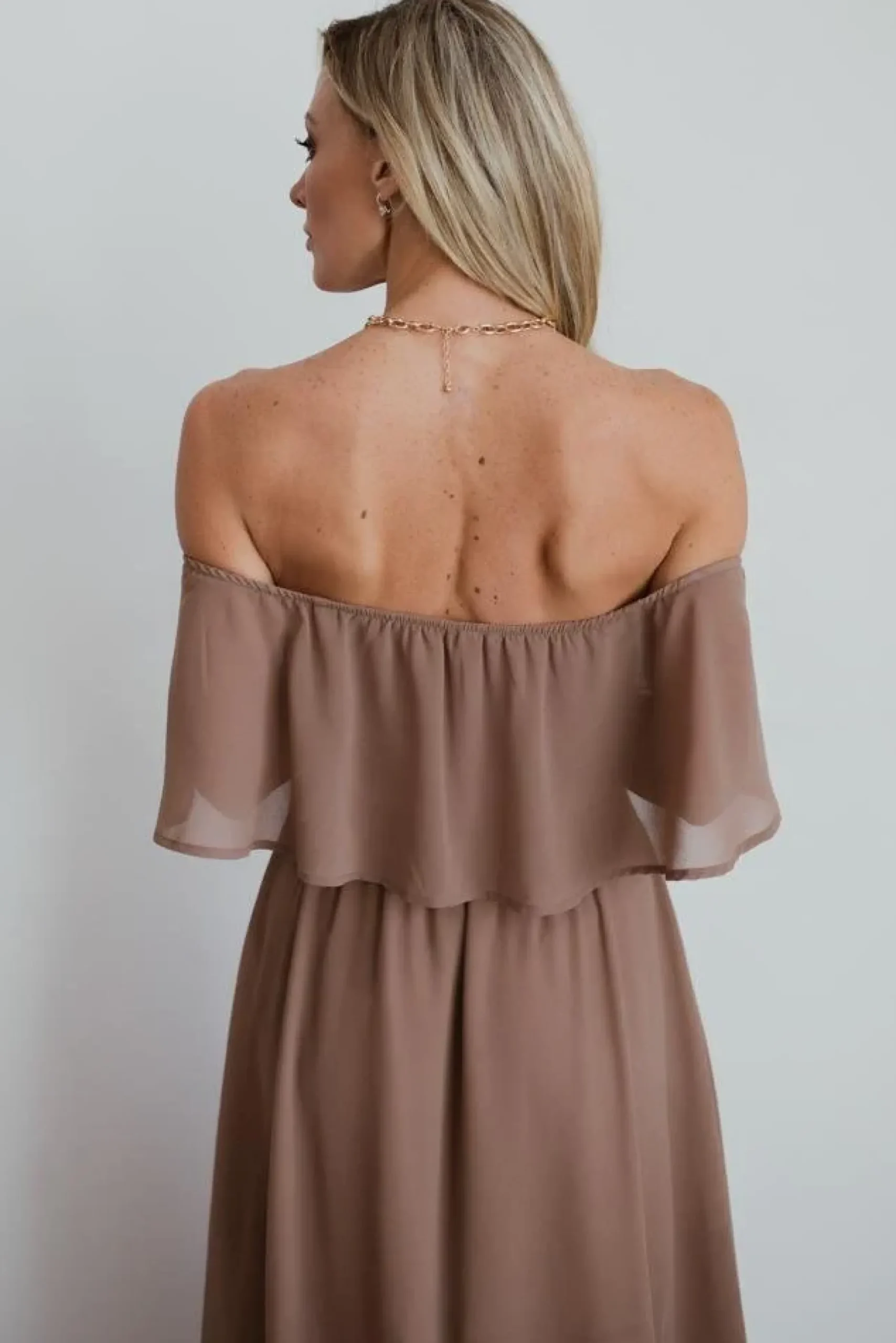 Baltic Born maxi dresses|WEDDING SUITE|Victoria Off Shoulder Maxi Dress | Mocha