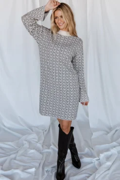 Baltic Born WINTER ESSENTIALS|Webster Sweater Dress | Ivory Print