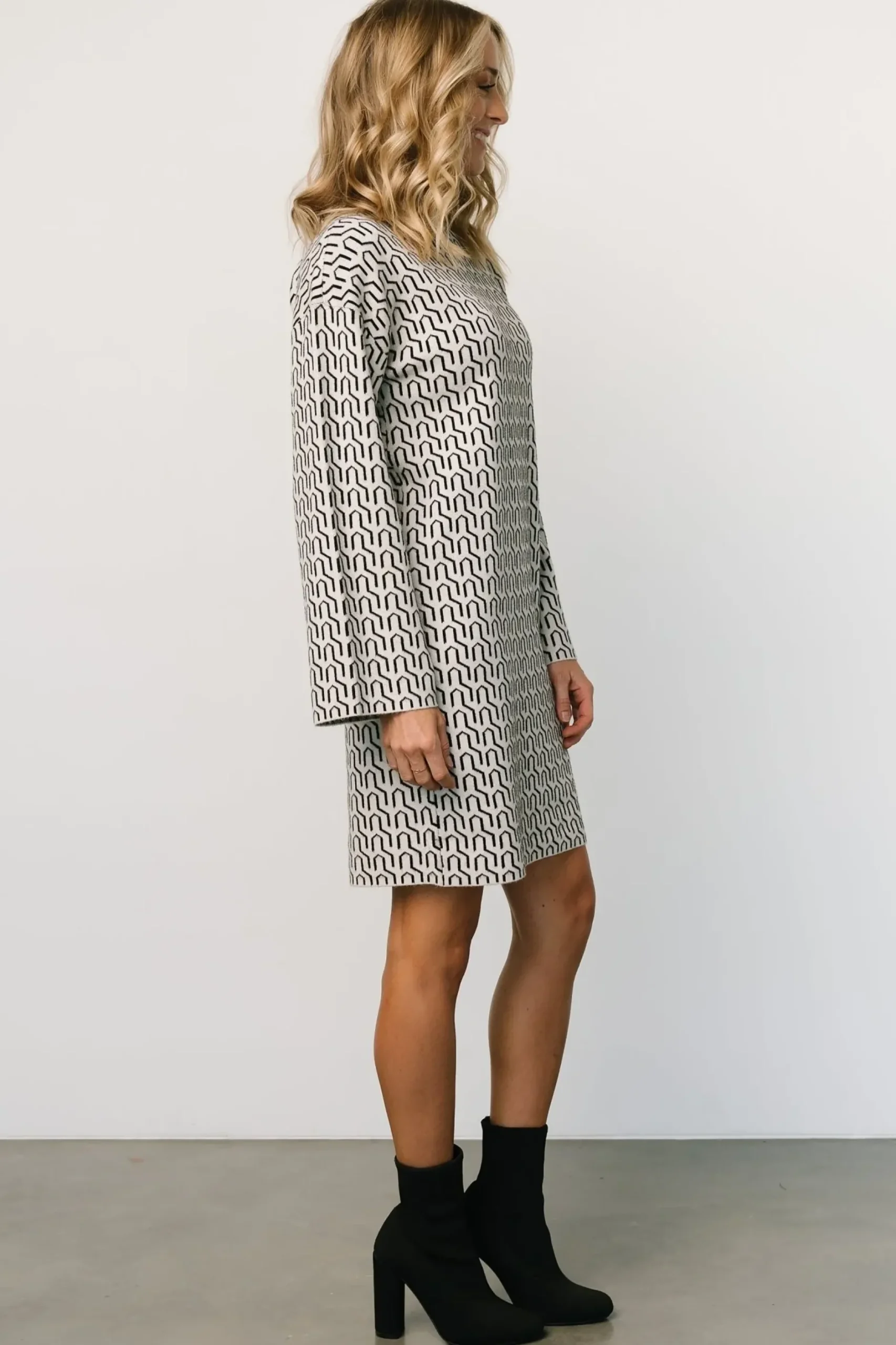 Baltic Born WINTER ESSENTIALS|Webster Sweater Dress | Ivory Print