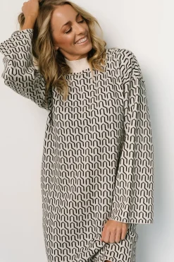 Baltic Born WINTER ESSENTIALS|Webster Sweater Dress | Ivory Print