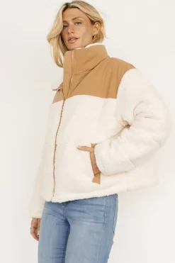Baltic Born outerwear|Weekender Sherpa Puffer Jacket | Cream + Camel