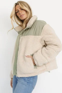 Baltic Born outerwear|Weekender Sherpa Puffer Jacket | Oatmeal + Sage