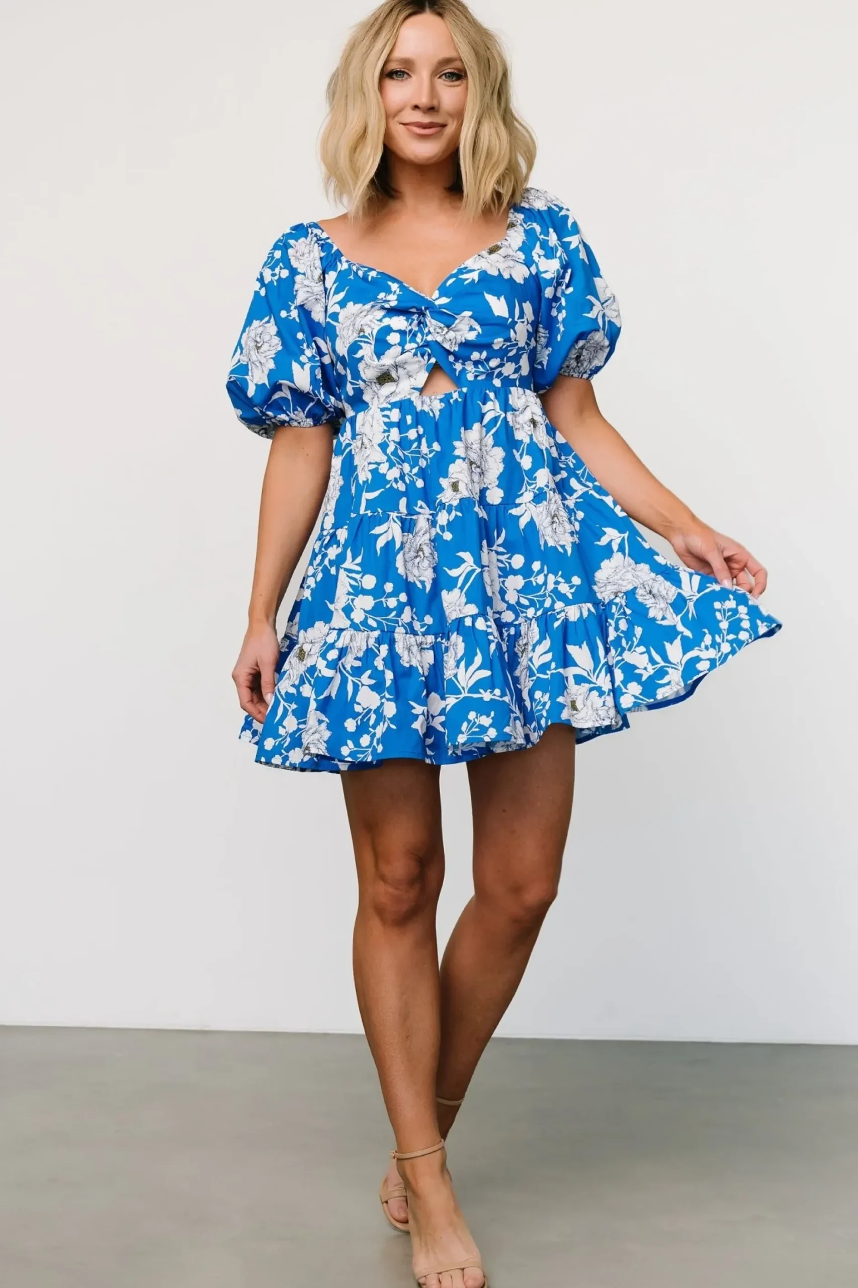 Baltic Born short dresses|Westbrook Mini Dress | Blue Floral