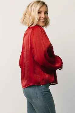 Baltic Born blouses + shirts|Willa Shimmer Top | Wine
