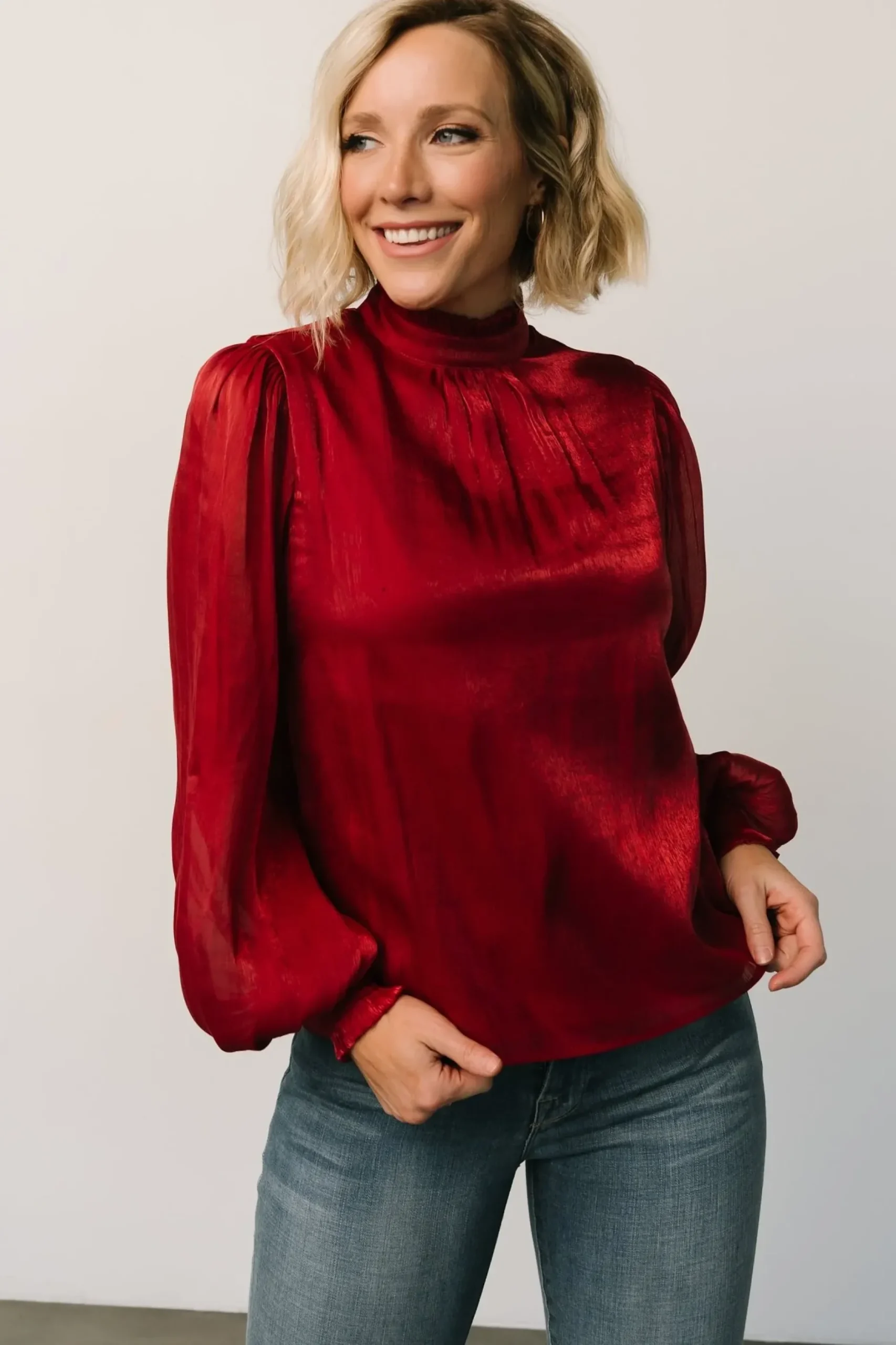 Baltic Born blouses + shirts|Willa Shimmer Top | Wine