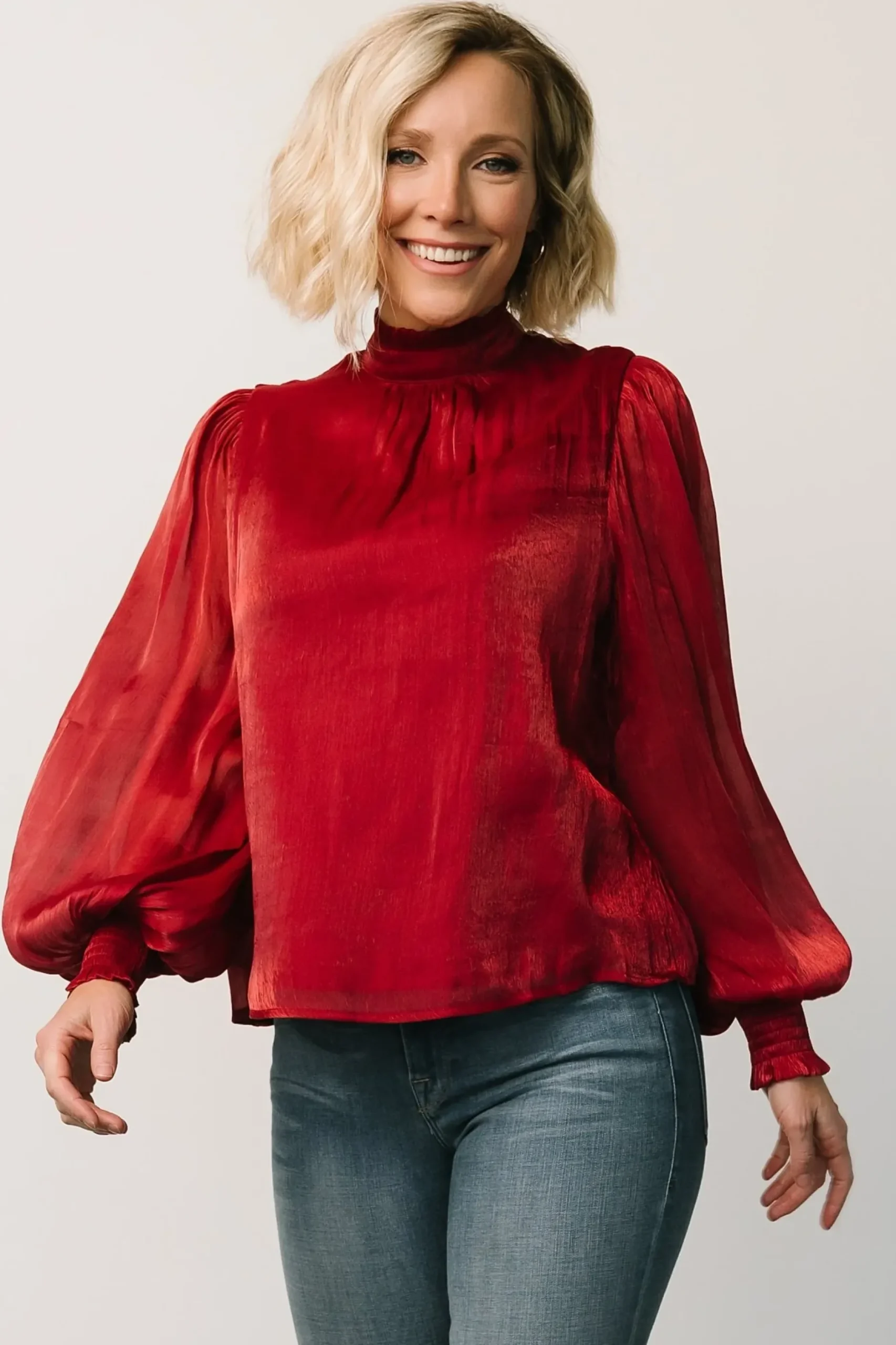 Baltic Born blouses + shirts|Willa Shimmer Top | Wine