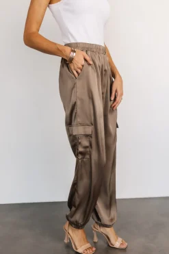 Baltic Born pants|William Satin Jogger Pants | Olive