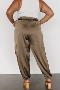 Baltic Born pants|William Satin Jogger Pants | Olive
