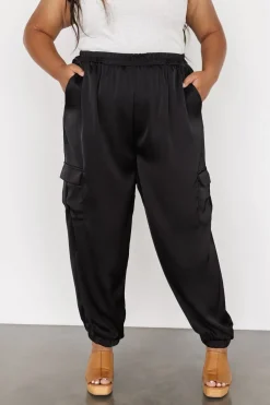 Baltic Born pants|William Satin Jogger Pants | Black