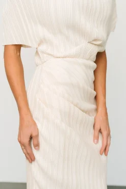 Baltic Born midi dresses|WINTER ESSENTIALS|Winslow Pleated Midi Dress | Cream
