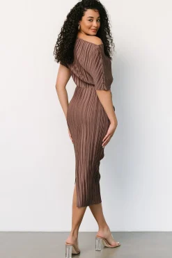 Baltic Born midi dresses|WINTER ESSENTIALS|Winslow Pleated Midi Dress | Mink