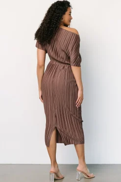 Baltic Born midi dresses|WINTER ESSENTIALS|Winslow Pleated Midi Dress | Mink