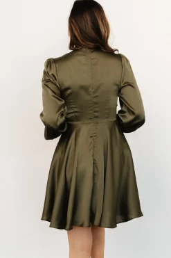 Baltic Born short dresses|WEDDING SUITE|Woodbury Satin Mini Dress | Olive