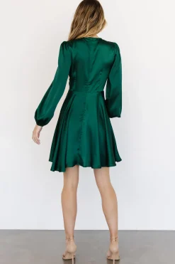 Baltic Born short dresses|WEDDING SUITE|Woodbury Satin Mini Dress | Green