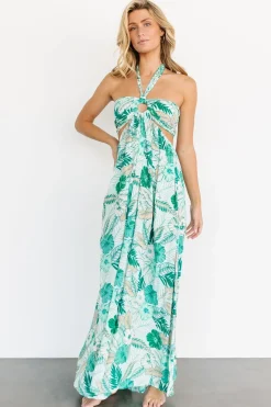 Baltic Born maxi dresses|Wylde Cut Out Maxi Dress | Green Multi