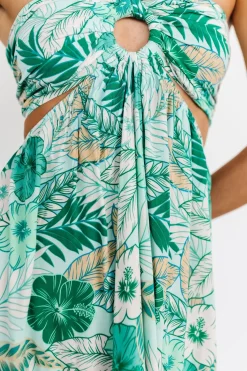 Baltic Born maxi dresses|Wylde Cut Out Maxi Dress | Green Multi