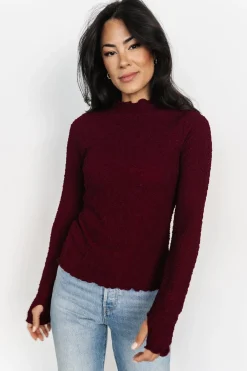 Baltic Born blouses + shirts|Yale Top | Mulberry