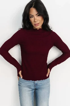 Baltic Born blouses + shirts|Yale Top | Mulberry
