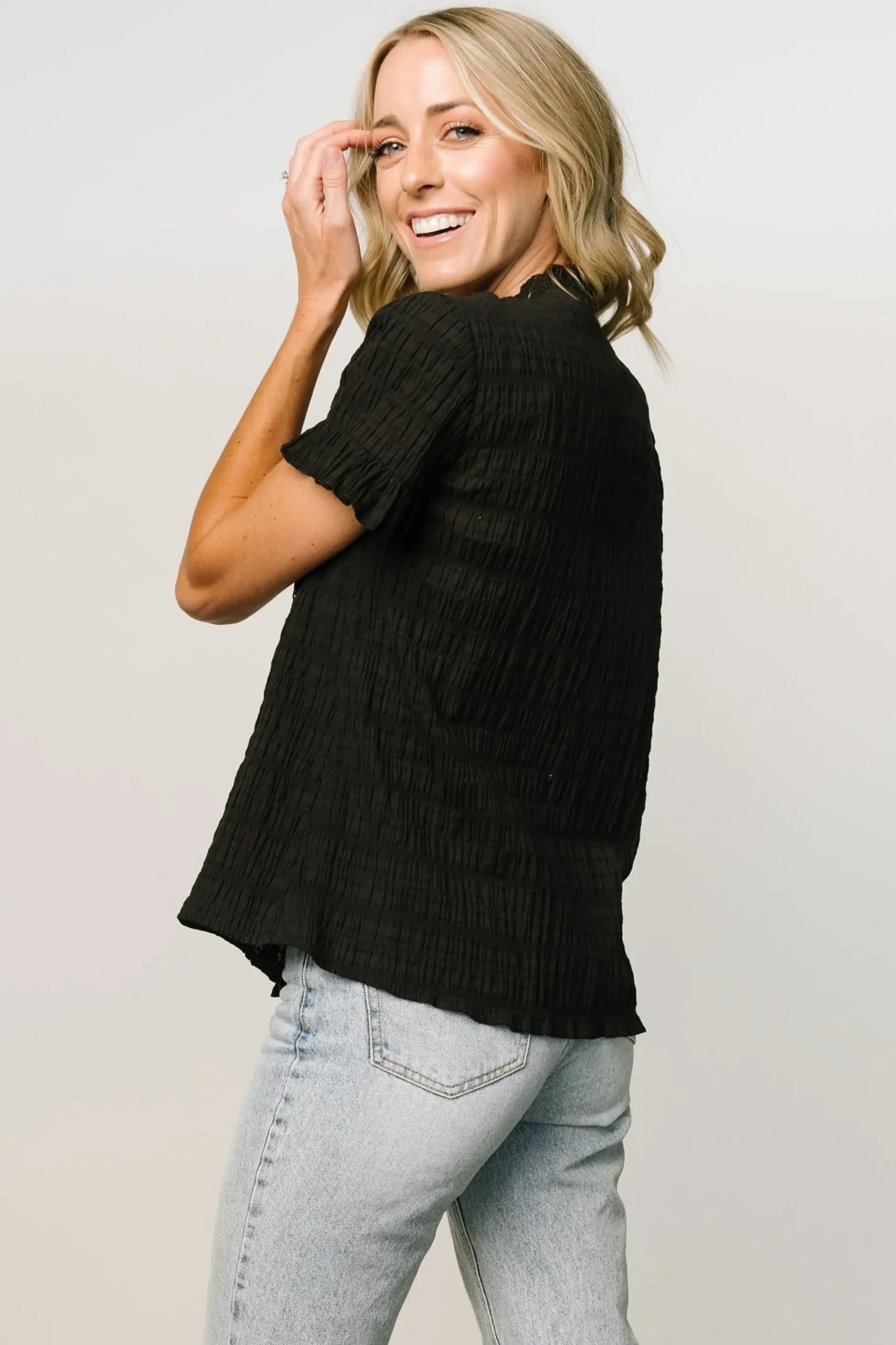 Baltic Born blouses + shirts|Zara Lace Top | Black