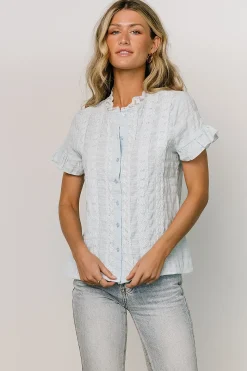 Baltic Born blouses + shirts|Zara Lace Top | Blue