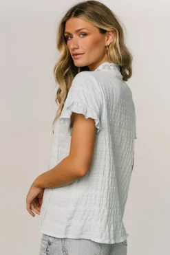 Baltic Born blouses + shirts|Zara Lace Top | Blue