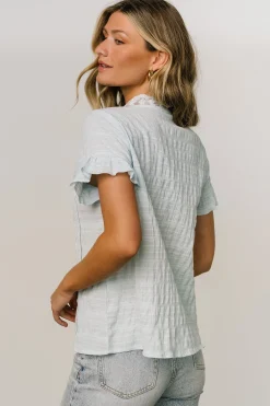 Baltic Born blouses + shirts|Zara Lace Top | Blue