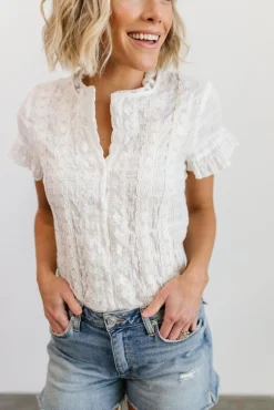 Baltic Born blouses + shirts|Zara Lace Top | White