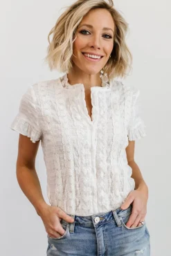 Baltic Born blouses + shirts|Zara Lace Top | White