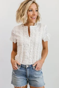 Baltic Born blouses + shirts|Zara Lace Top | White