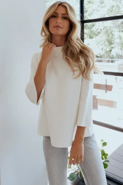 Baltic Born EXTENDED SIZING|Zola Bell Sleeve Sweater | Off White