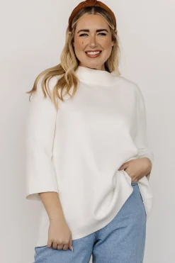 Baltic Born EXTENDED SIZING|Zola Bell Sleeve Sweater | Off White