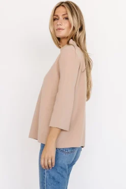 Baltic Born EXTENDED SIZING|Zola Bell Sleeve Sweater | Beige