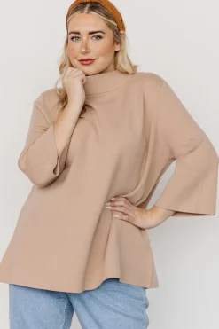 Baltic Born EXTENDED SIZING|Zola Bell Sleeve Sweater | Beige