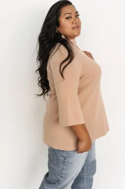 Baltic Born EXTENDED SIZING|Zola Bell Sleeve Sweater | Beige
