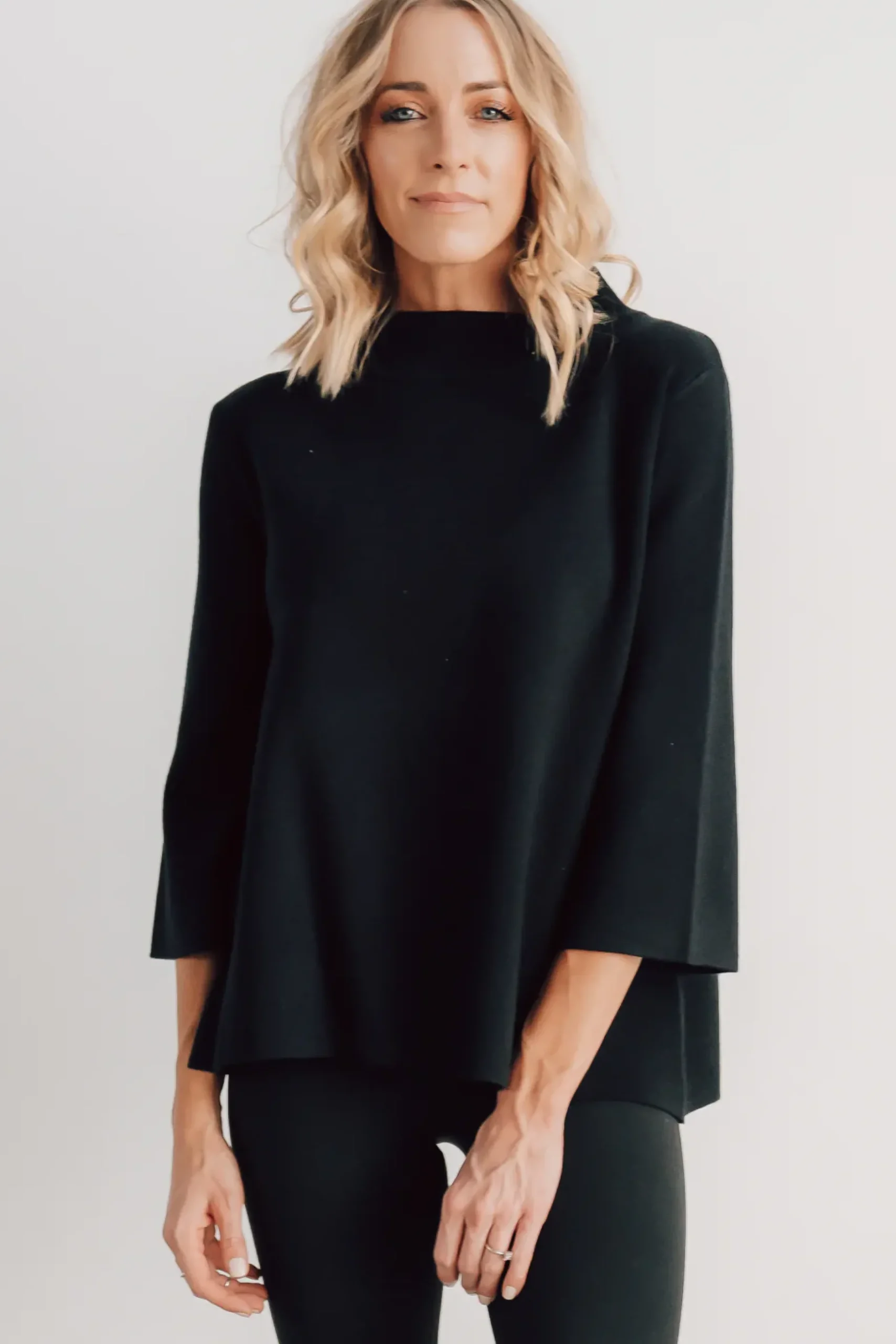 Baltic Born EXTENDED SIZING|Zola Bell Sleeve Sweater | Black