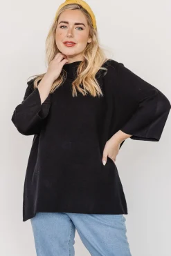 Baltic Born EXTENDED SIZING|Zola Bell Sleeve Sweater | Black