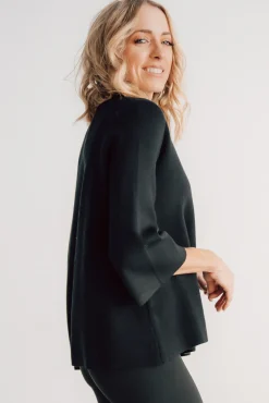 Baltic Born EXTENDED SIZING|Zola Bell Sleeve Sweater | Black