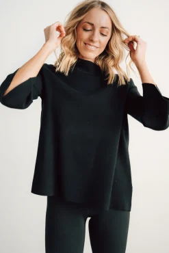 Baltic Born EXTENDED SIZING|Zola Bell Sleeve Sweater | Black