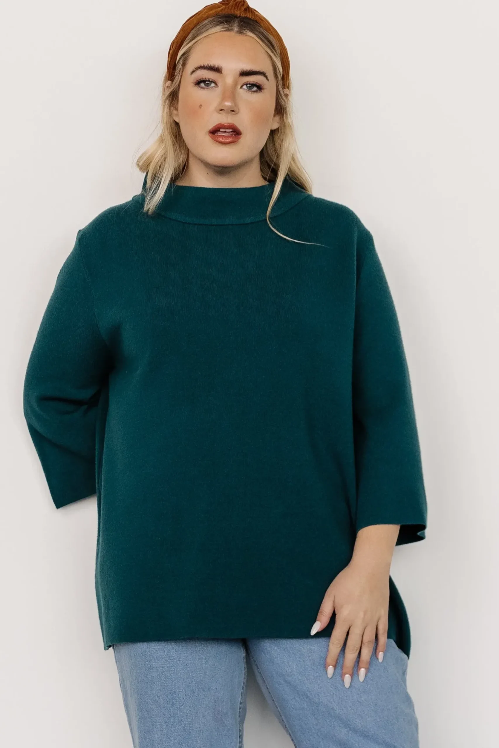 Baltic Born EXTENDED SIZING|Zola Bell Sleeve Sweater | Topaz