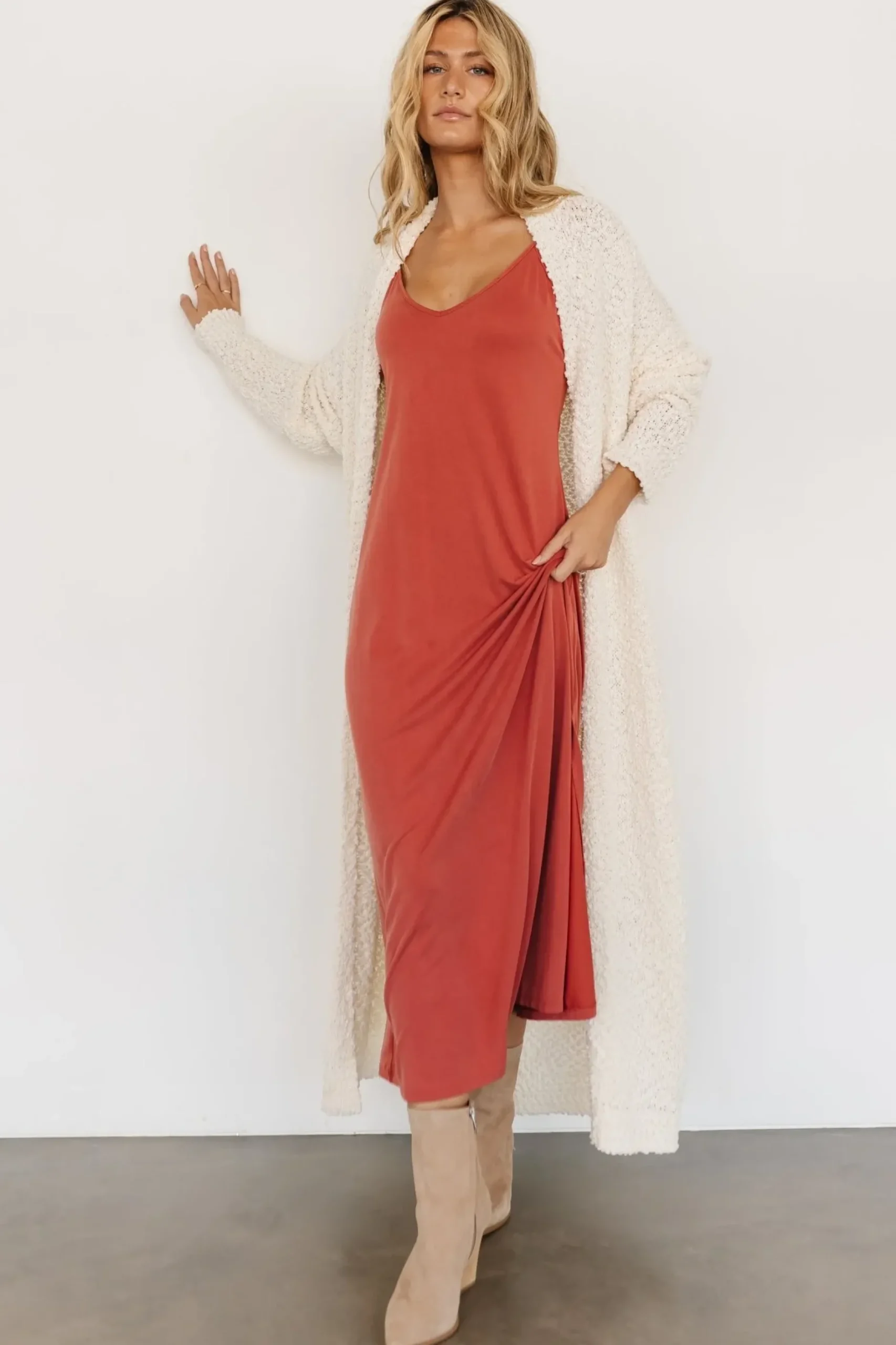 Baltic Born sweaters|cardigans|Zonda Long Cardigan | Cream