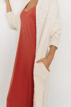 Baltic Born sweaters|cardigans|Zonda Long Cardigan | Cream
