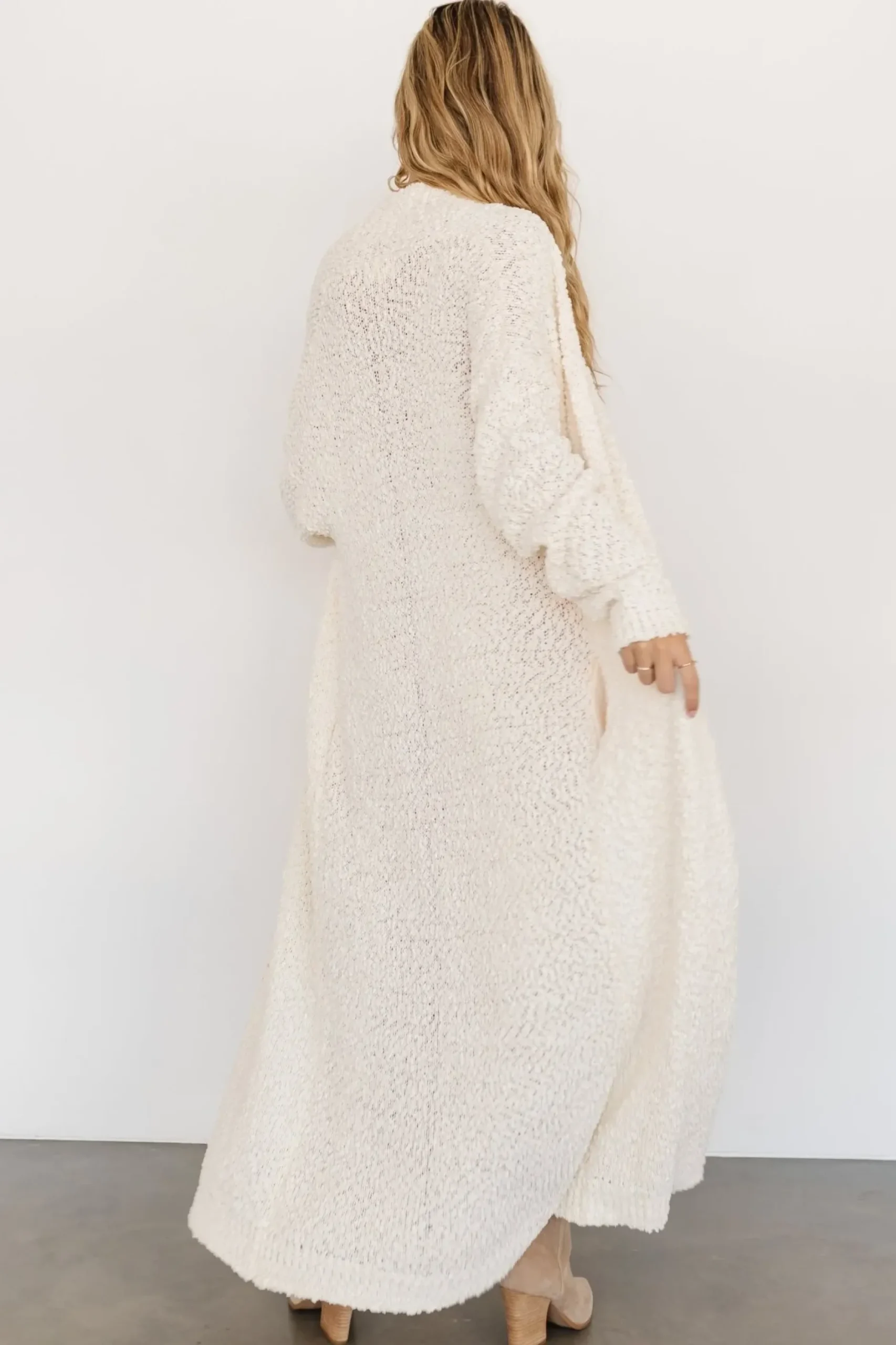 Baltic Born sweaters|cardigans|Zonda Long Cardigan | Cream